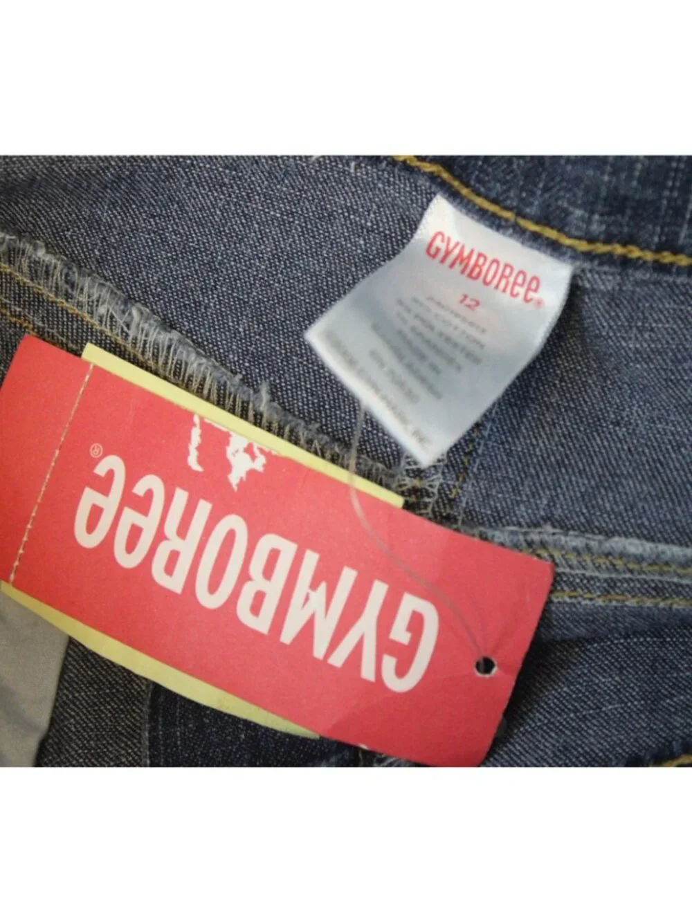 2006 Gymboree Pretty Preppy Denim Capris sz 12 Jeans Snap Button Side Hems